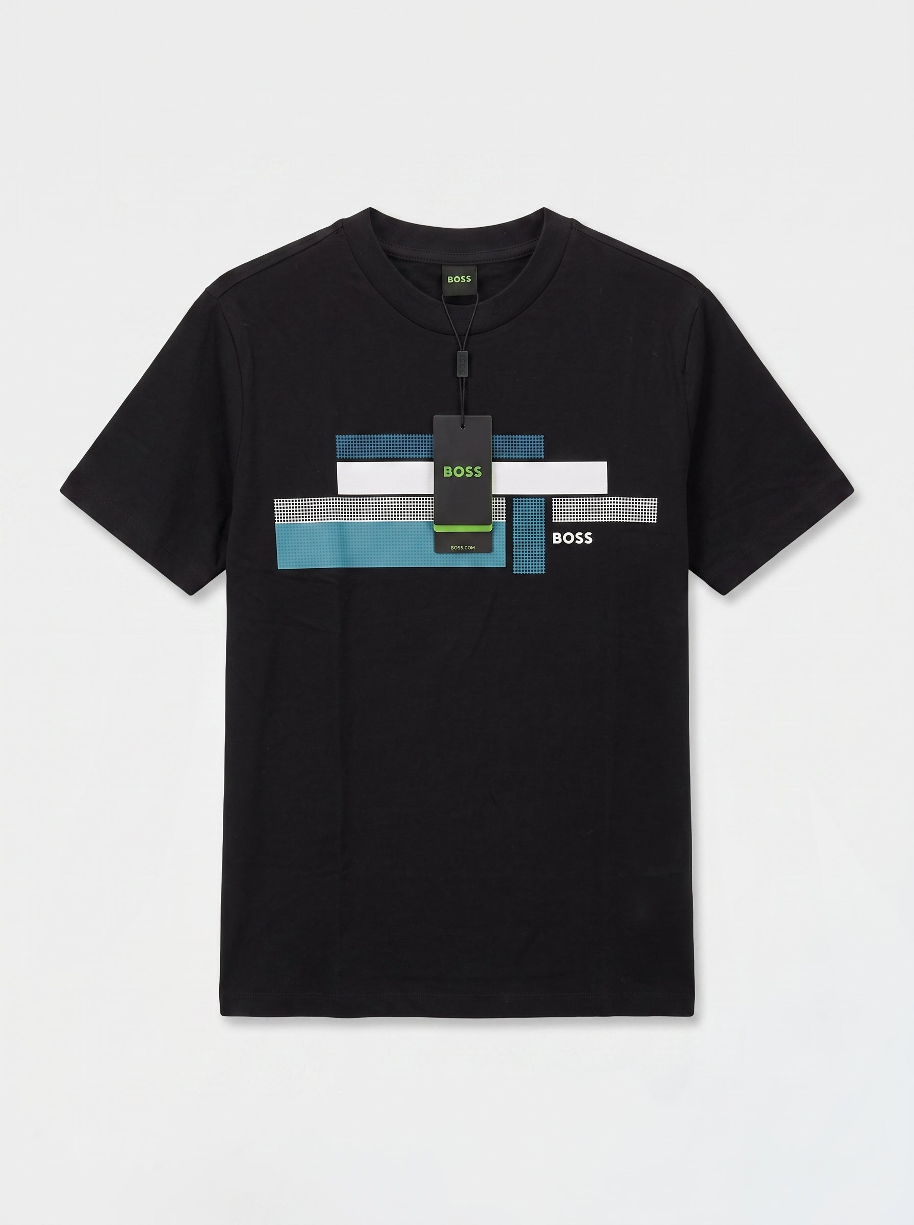 Camiseta "HUGO BOSS" Preta e Azul