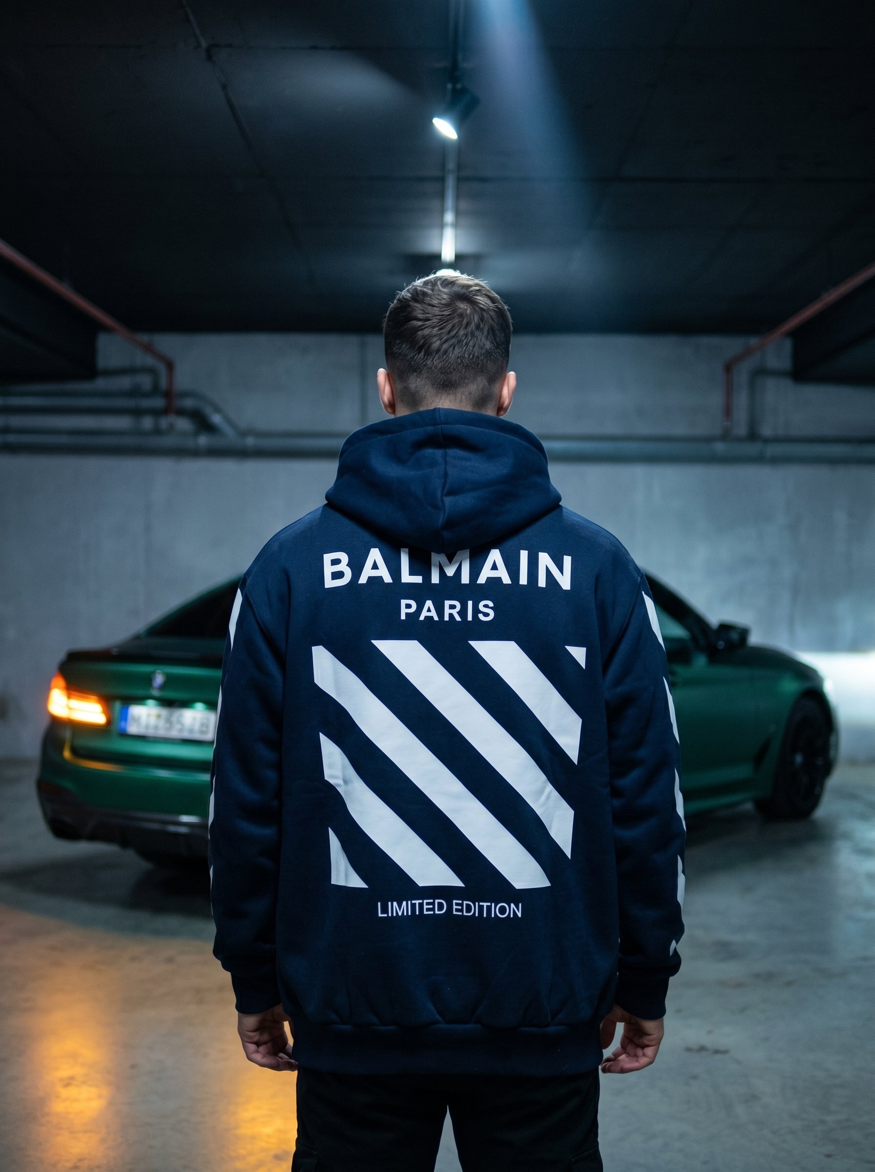 Moletom "BALMAIN" Azul Marinho Limited