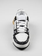 Tênis "LV" Trainer Preto e Branco