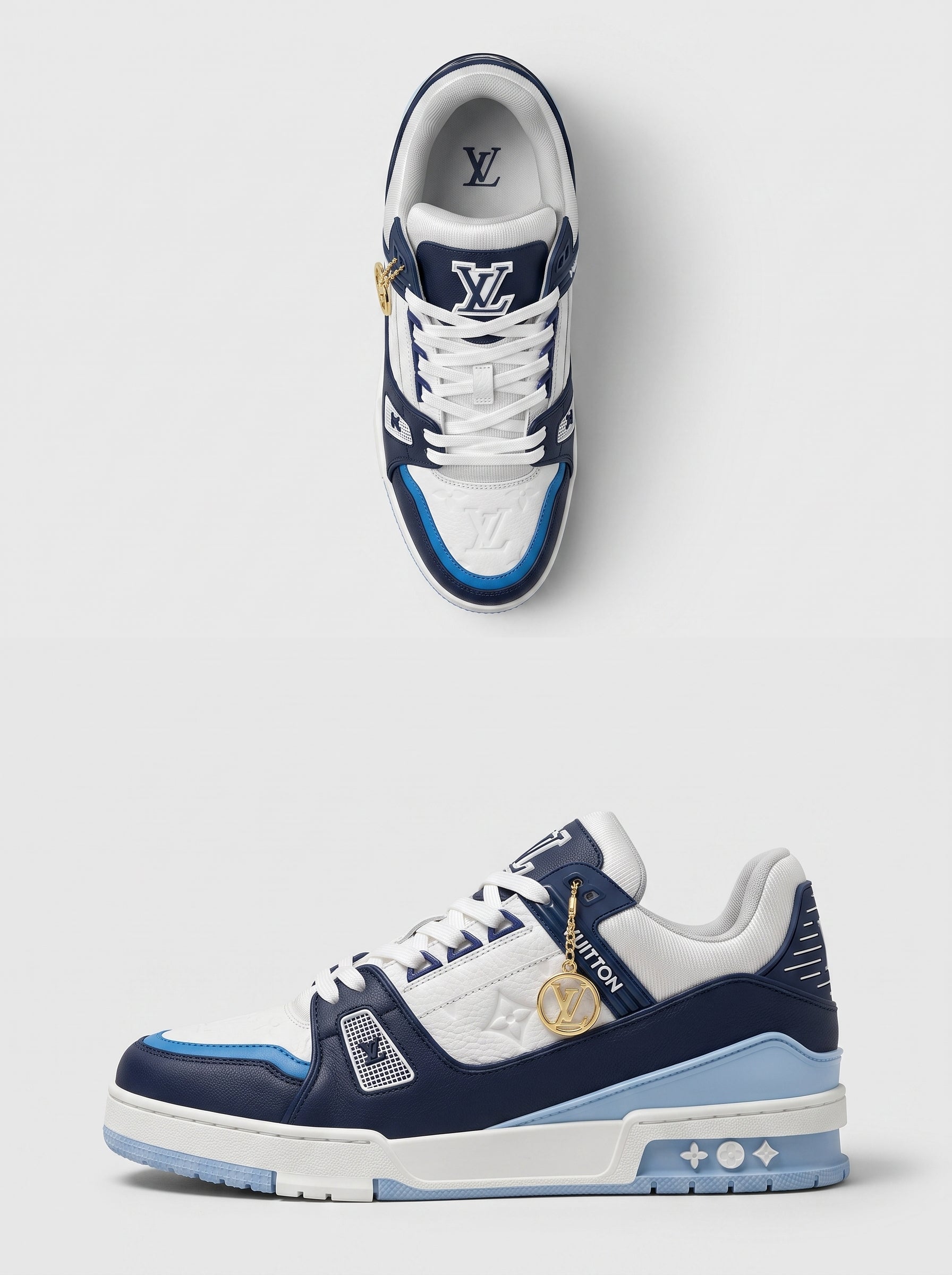 Tênis "LV" Trainer Azul Marinho