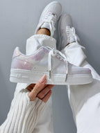 Tênis Nike Air Force 1 Rosa Metalico