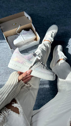 Tênis Nike Air Force 1 Rosa Metalico
