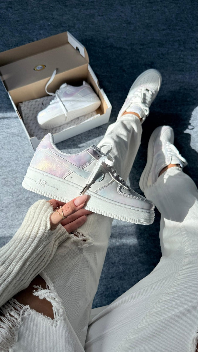 Tênis Nike Air Force 1 Rosa Metalico